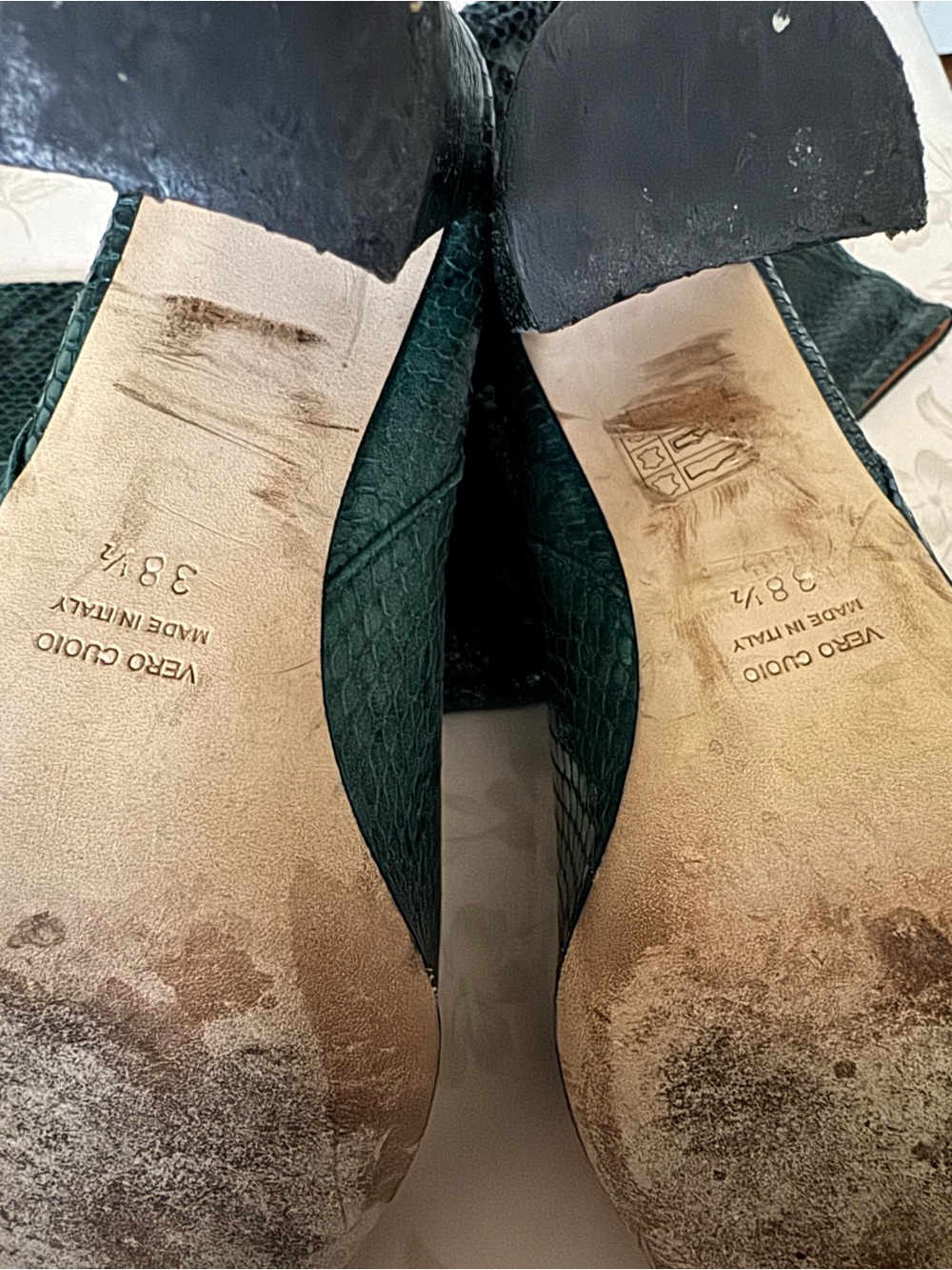 Paris Texas Emerald Green Python Skin Embossed Over-the-Knee Boots - Picture 4 of 4